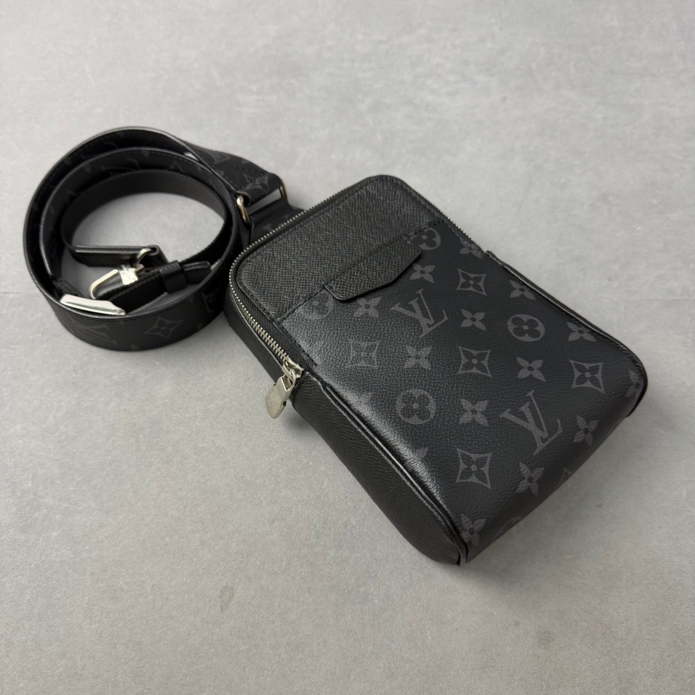 Authentic Louis Vuitton Monogram Eclipse Black Crossbody Belt Bag